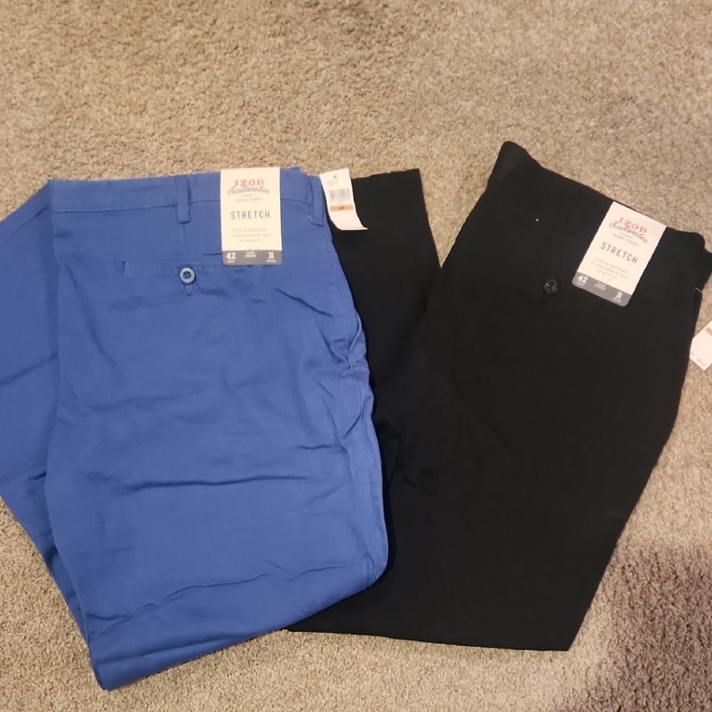 Izod Blue and Black Chinos
